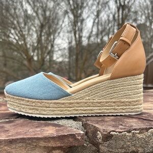 Nine West Ariela Espadrille Wedge Sandals Size 9